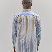 Universal Works Panel Square Pocket Shirt, Mixed Stripes