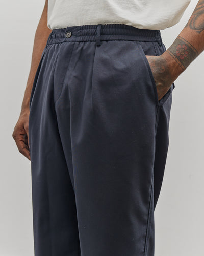 Universal Works Pleated Track Pant, Navy