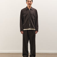 Universal Works Zip Shirt, Brown Cedar Check