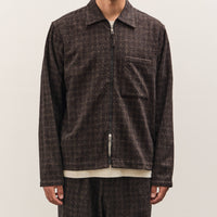 Universal Works Zip Shirt, Brown Cedar Check