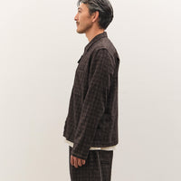 Universal Works Zip Shirt, Brown Cedar Check