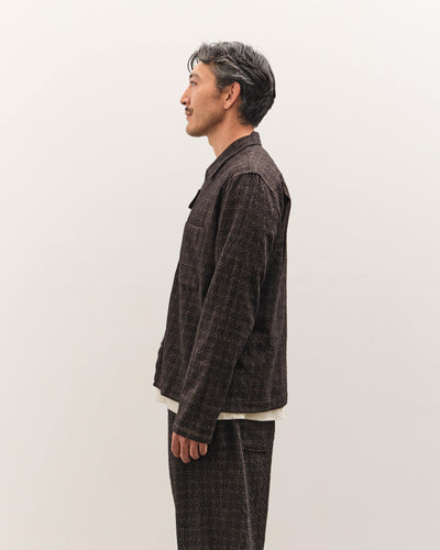 Universal Works Zip Shirt, Brown Cedar Check