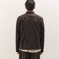 Universal Works Zip Shirt, Brown Cedar Check