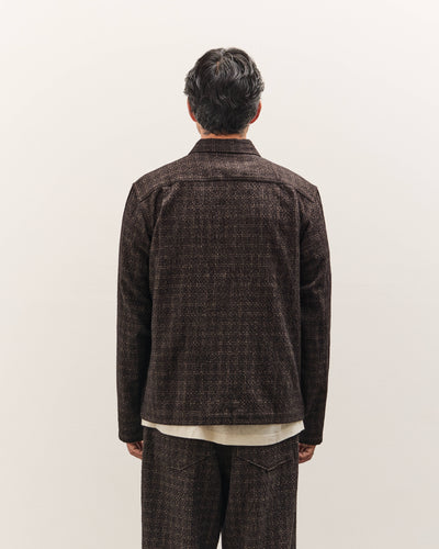 Universal Works Zip Shirt, Brown Cedar Check