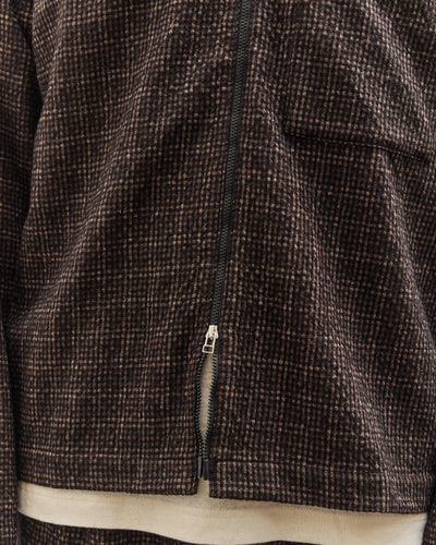 Universal Works Zip Shirt, Brown Cedar Check