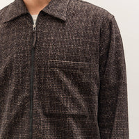 Universal Works Zip Shirt, Brown Cedar Check