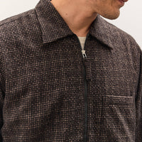 Universal Works Zip Shirt, Brown Cedar Check