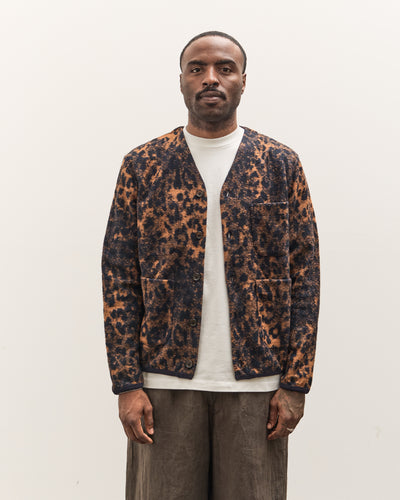 Universal Works Cardigan, Dark Navy/Brown