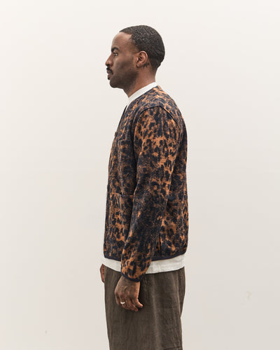 Universal Works Cardigan, Dark Navy/Brown