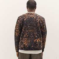 Universal Works Cardigan, Dark Navy/Brown