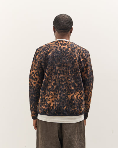 Universal Works Cardigan, Dark Navy/Brown