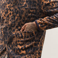 Universal Works Cardigan, Dark Navy/Brown