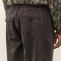 Universal Works Pleated Track Pant, Brown