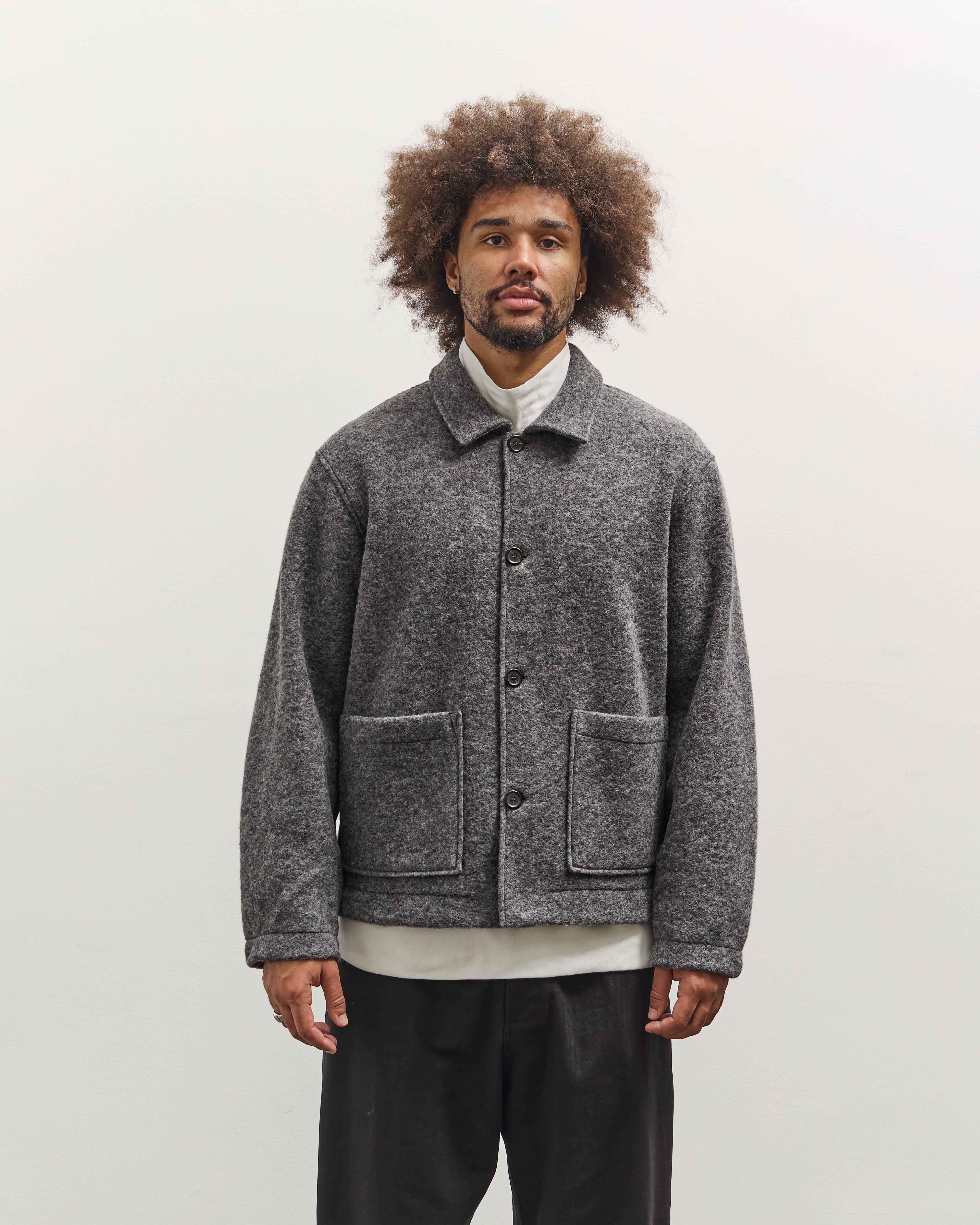Universal Works Rams Jacket, Grey Marl – Glasswing