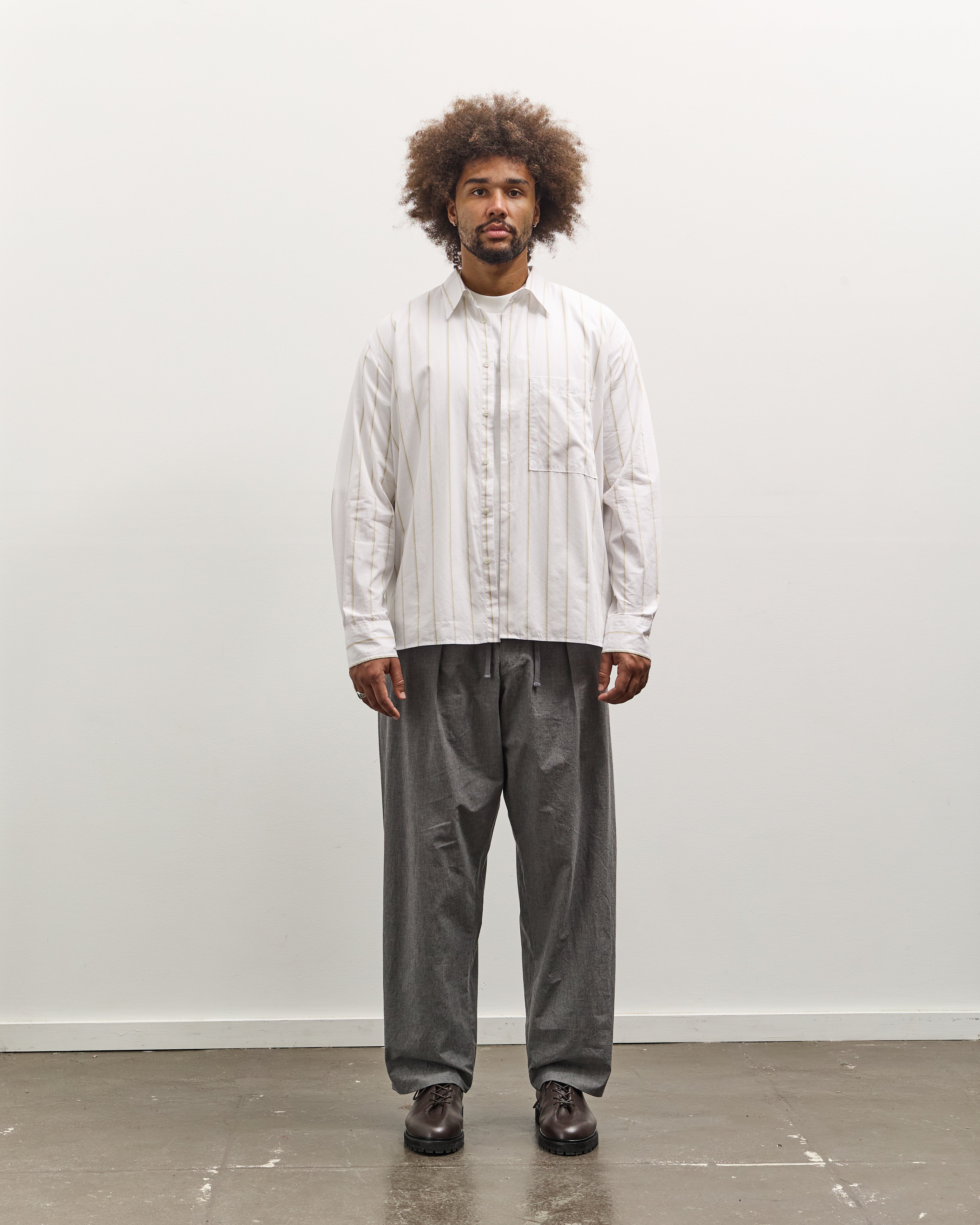 Universal Works Square Pocket Shirt, White – Glasswing