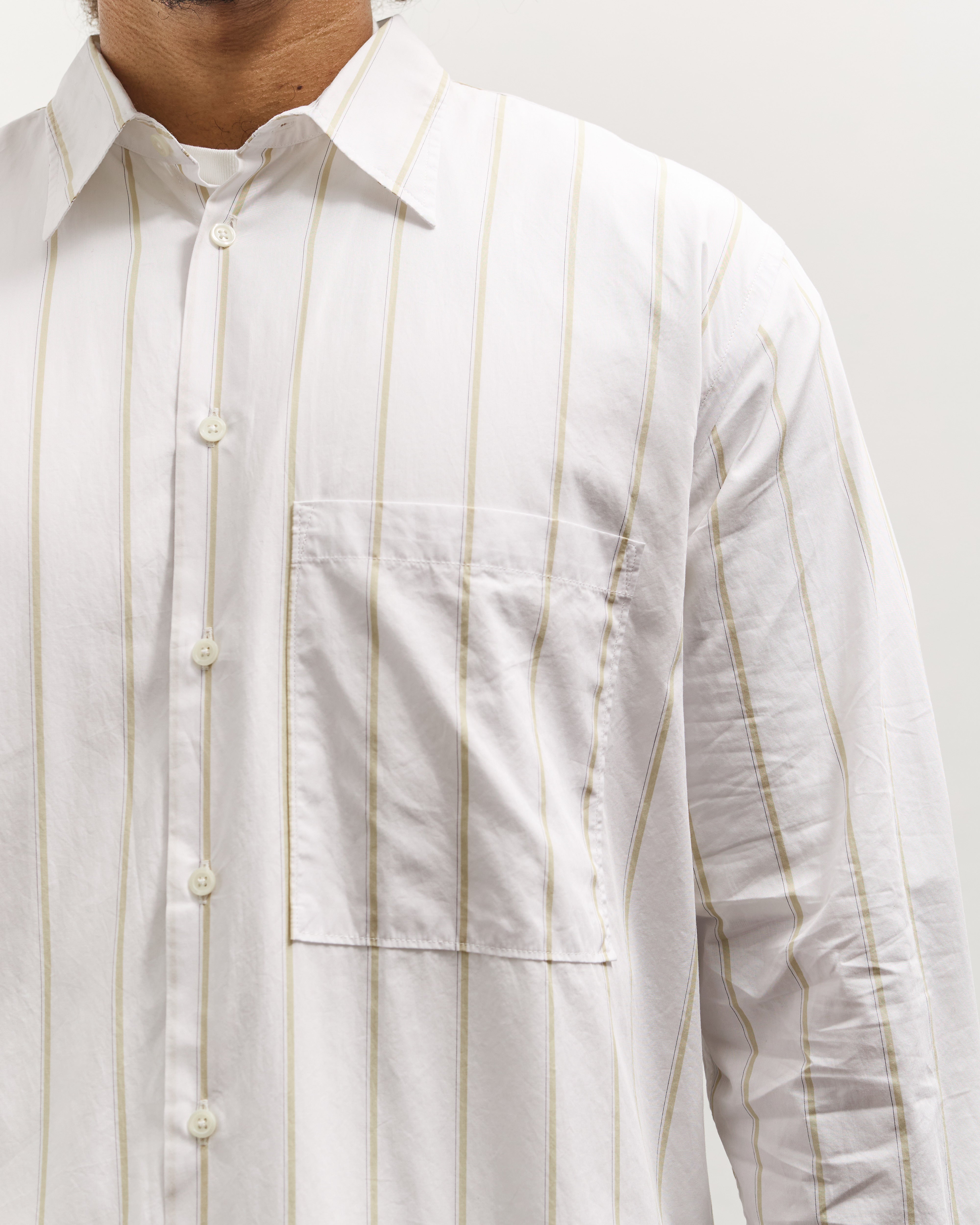 Universal Works Square Pocket Shirt, White – Glasswing