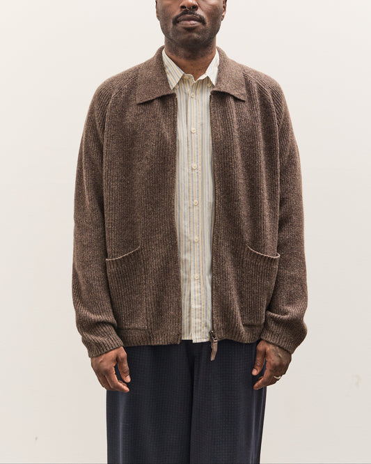 Universal Works Zip Cardigan, Brown