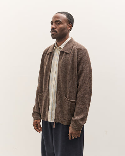 Universal Works Zip Cardigan, Brown