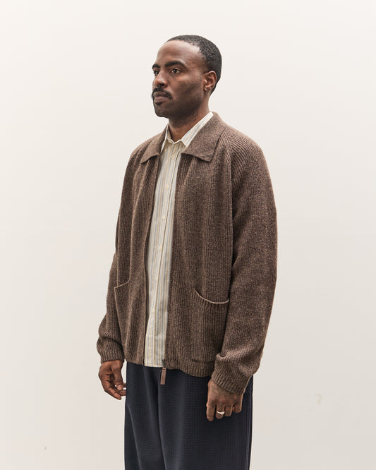 Universal Works Zip Cardigan, Brown