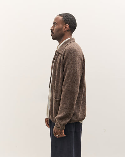 Universal Works Zip Cardigan, Brown