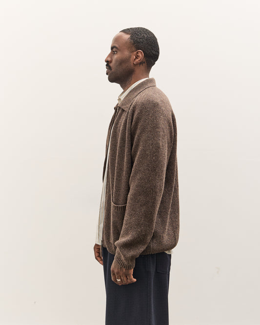 Universal Works Zip Cardigan, Brown
