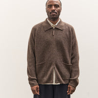 Universal Works Zip Cardigan, Brown