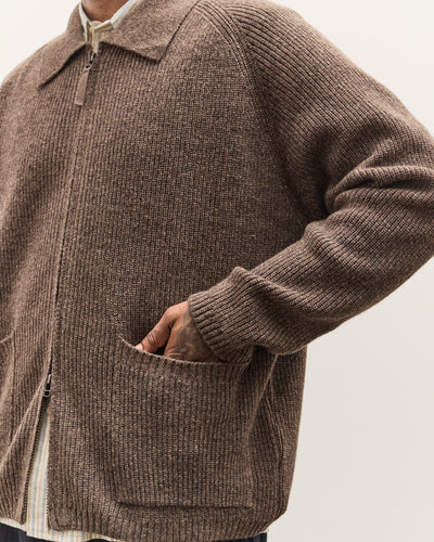 Universal Works Zip Cardigan, Brown