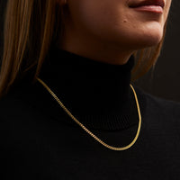 Kara Yoo Midi Curb Necklace, Yellow Gold