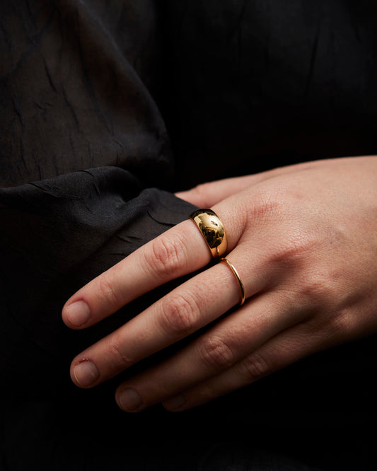 Maslo Domed Ring, Gold