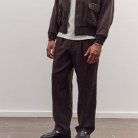 Wool Herringbone Easy Trousers, Top Brown