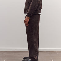Wool Herringbone Easy Trousers, Top Brown