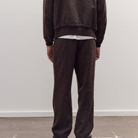 Wool Herringbone Easy Trousers, Top Brown