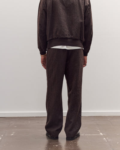Wool Herringbone Easy Trousers, Top Brown