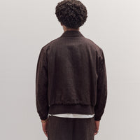 Wool Herringbone Flight Jacket, Top Brown