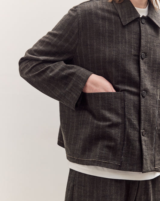Athir Jacket Unisex, Striped Wald Green