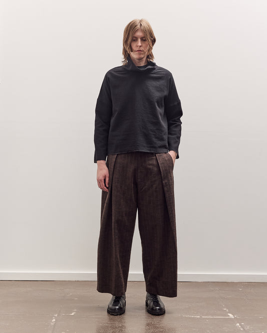 Kassel Trousers Unisex, Striped Bark Brown