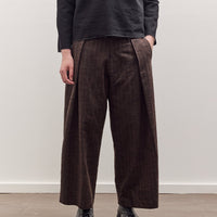 Kassel Trousers Unisex, Striped Bark Brown