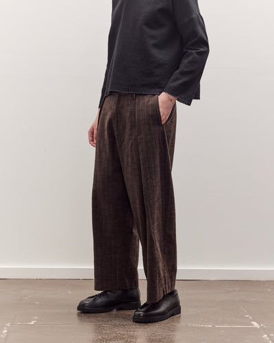 Kassel Trousers Unisex, Striped Bark Brown