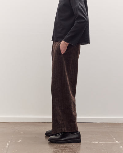 Kassel Trousers Unisex, Striped Bark Brown