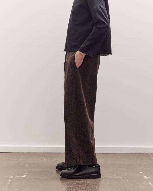 Kassel Trousers Unisex, Striped Bark Brown