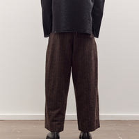 Kassel Trousers Unisex, Striped Bark Brown
