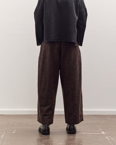 Kassel Trousers Unisex, Striped Bark Brown
