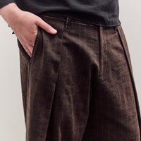 Kassel Trousers Unisex, Striped Bark Brown