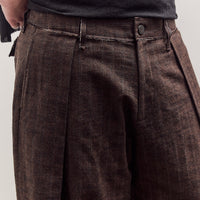 Kassel Trousers Unisex, Striped Bark Brown