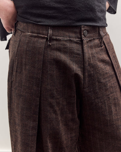 Kassel Trousers Unisex, Striped Bark Brown