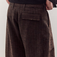 Kassel Trousers Unisex, Striped Bark Brown