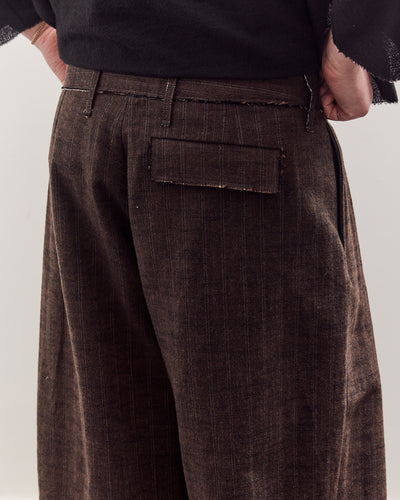 Kassel Trousers Unisex, Striped Bark Brown