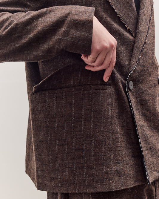 Sire Jacket Unisex, Striped Bark Brown