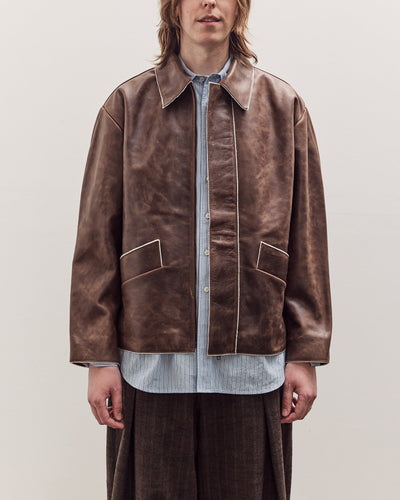 Avus Jacket Unisex, Walnut Brown Leather