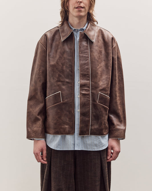 Avus Jacket Unisex, Walnut Brown Leather